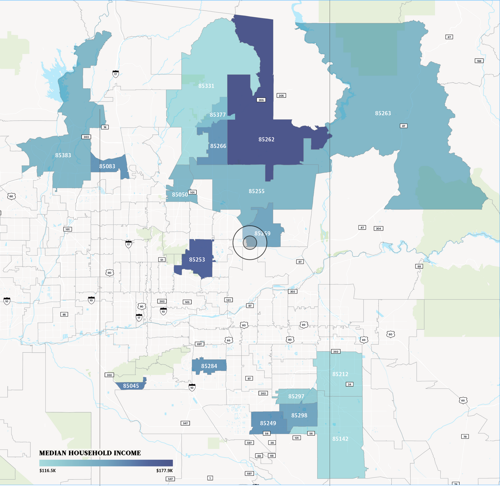 North Scottsdale's 85262 ZIP code is now Phoenix-area's richest