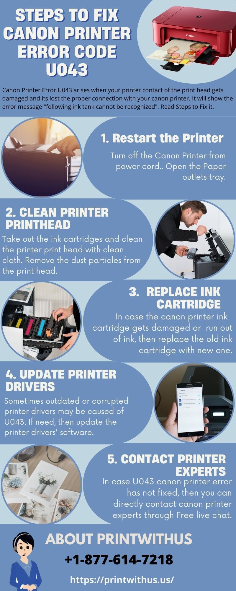 Solutions to Fix Canon Printer Error Code U043 by Kinfo Printers - Infogram