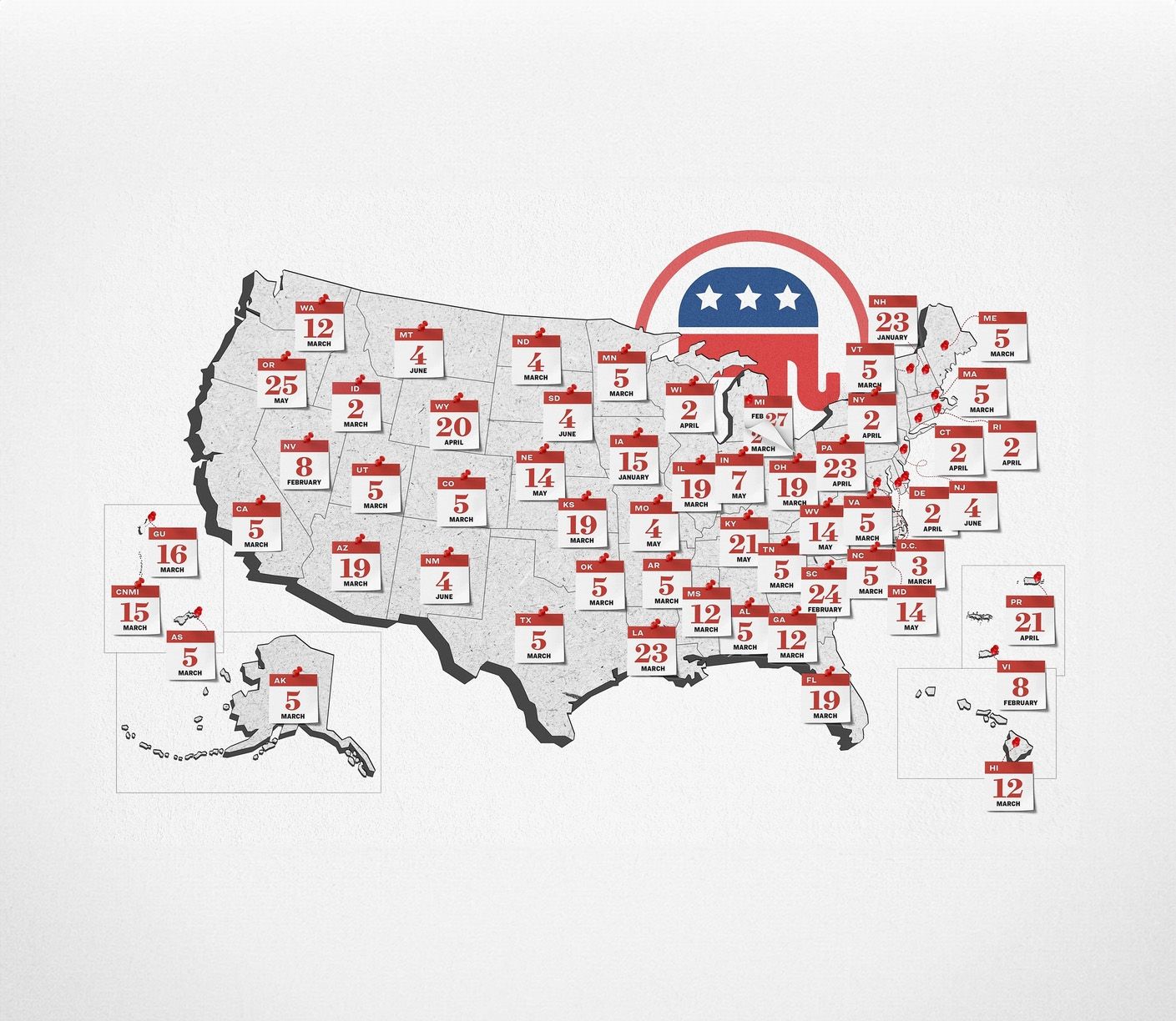 圖解】2024美國大選共和黨初選| 新唐人电视台