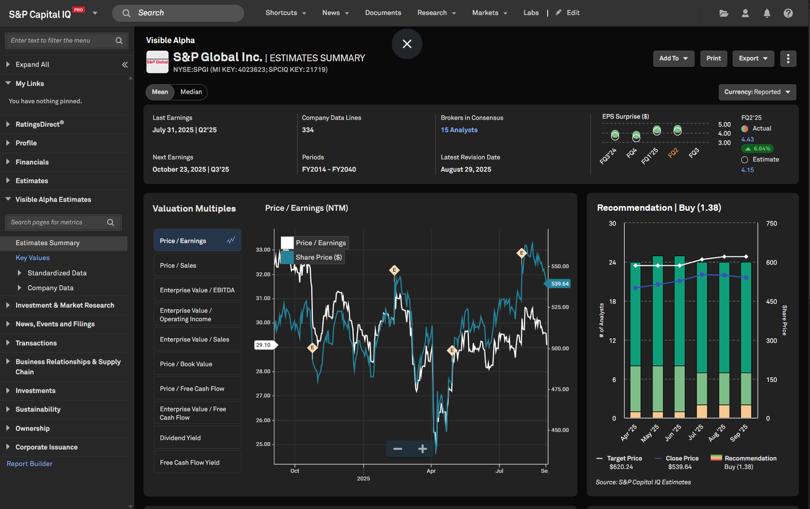 Visible Alpha Estimates on CapIQ Pro Tour by MI - Segment Marketing ...